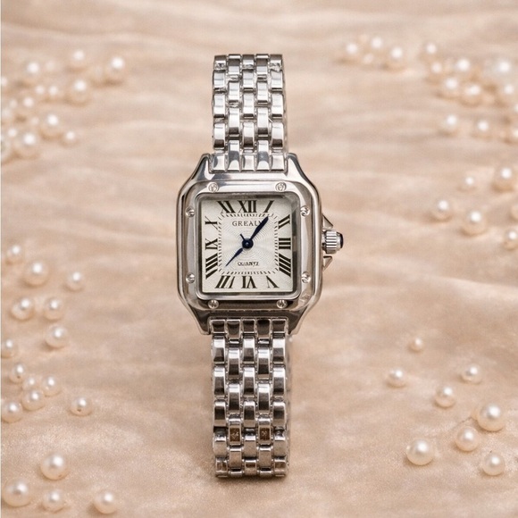 Panthere Classic Rectangle Stainless Steel Silver Watch main image 12